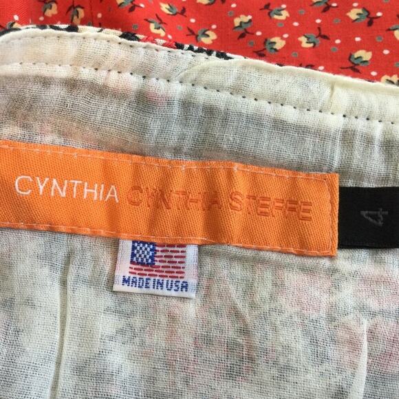 Cynthia Steffe Womens Skirt Size 4 Red Black Fringe Fairy Grunge Y2K Artsy Lace - Picture 2 of 10